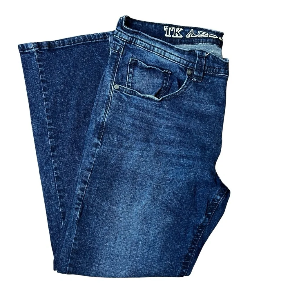T.K. Axel Slim Boot Bondi Dark Wash Jeans Men’s Size 38x32 Denim - Picture 2 of 13